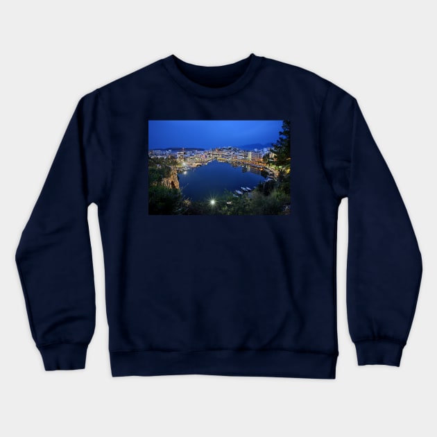 Agios Nikolaos & Voulismeni lake Crewneck Sweatshirt by Cretense72